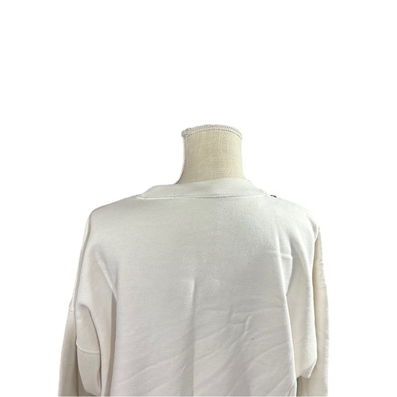 Vintage 80s Hallmark Ornaments Club Women White Ugly Christmas Sweatshirt Sz XL - Picture 6 of 11